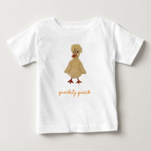 T-shirt Pour Bébé Fuzz Canard Canard Duckky Custom (Devant)