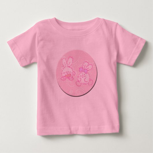 T-shirt Pour Bébé Fuzzy Cotton Tail Bunnies (Devant)