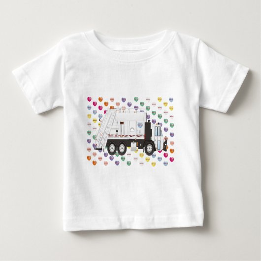T-shirt Pour Bébé Garbage Truck Love (Devant)