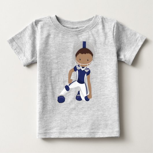 T-shirt Pour Bébé Garçon Afro-Américain, Rugby, Football Américain (Devant)