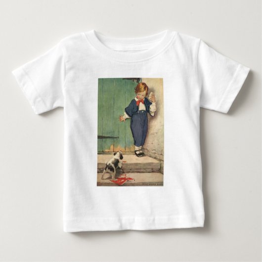 T-shirt Pour Bébé Garçon avec Chien chiot (Devant)