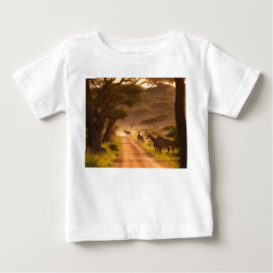 T-shirt pour bébé garçon avec safari dans la jungl