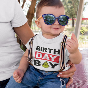T-shirt Pour Bébé Garçon d'anniversaire flocon de neige Grinch