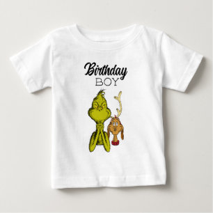 T-shirt Pour Bébé Garçon d'anniversaire Grinch tableau noir