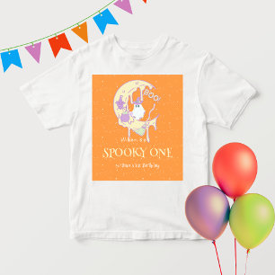 T-shirt Pour Bébé Garçon Éffrayant One Ghost Moon Halloween 1er anni