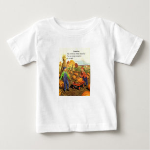 T-shirt Pour Bébé Garçon et fille vintage avec Citrouille