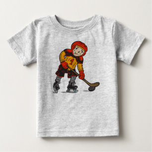 T-shirt Pour Bébé Garçon jouant au hockey