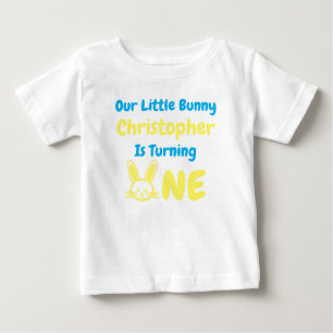 T-shirt Pour Bébé Garçon Petit Lapin 1er Anniversaire