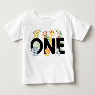 T-shirt Pour Bébé Garçon premier anniversaire Wild One Jungle Safari