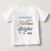 T-shirt Pour Bébé Garçons Blue Western Desert Premier Rodéo 1er Anni (Devant)