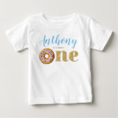 T-shirt Pour Bébé Garçons Donut Sucrés 1er Anniversaire (Devant)