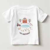 T-shirt Pour Bébé Garçons Ferme moderne Premier anniversaire (Dos)
