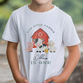 T-shirt Pour Bébé Garçons Mignons Animaux de Ferme Enfants Anniversa