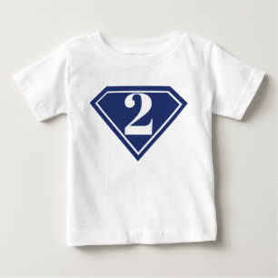 T-shirt Pour Bébé Garçons Superhero 2e Chemise d'anniversaire