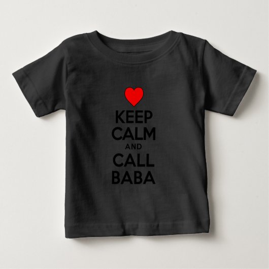 T-shirt Pour Bébé Gardez le calme appeler Baba (Devant)