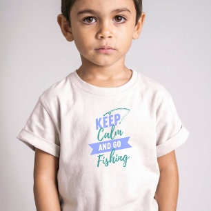 T-shirt Pour Bébé Gardez le calme et allez pêcher