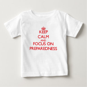T-shirt Pour Bébé Gardez le calme et le foyer sur l'état de