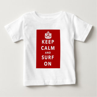 T-shirt Pour Bébé Gardez le calme et surfez dessus