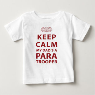 T-SHIRT POUR BÉBÉ GARDEZ LE CALME QUE MON PAPA EST UN PARACHUTISTE