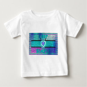 T-shirt Pour Bébé Gardez-le simple : Cyan Heart & Clarity Art Motif