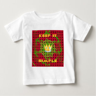 T-shirt Pour Bébé Gardez-le simple : Gratuit Rouge Tissé imprimé Flo