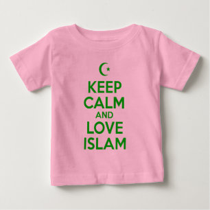 T-shirt Pour Bébé Gardez l'Islam calme d'amour