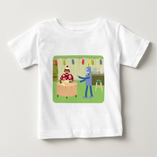 T-shirt Pour Bébé Gardien Robot Singe Sock (Devant)