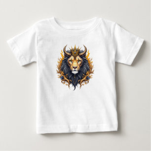 T-shirt Pour Bébé Gardiens au clair de lune – Lion cosmique.