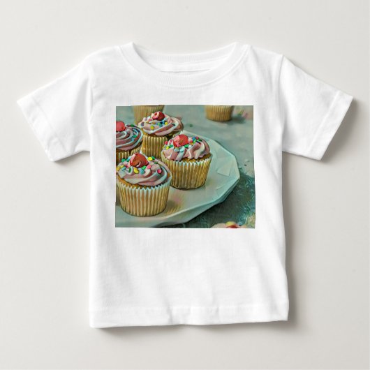 T-shirt Pour Bébé Gâteau à la crème glacée (Devant)