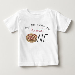 T-shirt Pour Bébé Gâteau à l'aquarelle pour l'anniversaire des enfan