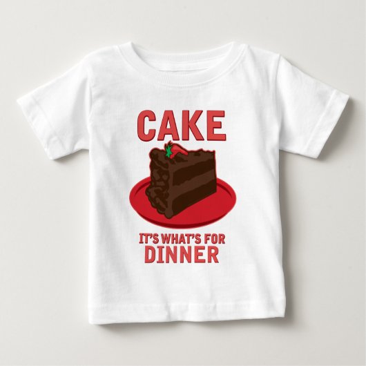 T-shirt Pour Bébé Gâteau, c'est quoi pour DInner (Devant)
