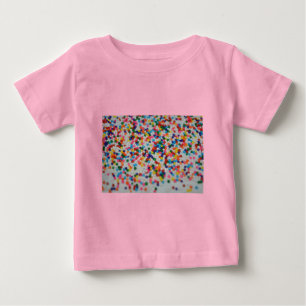T-shirt Pour Bébé Gâteau Cupcake Art Motif Arc-en-ciel Dessert Sucré