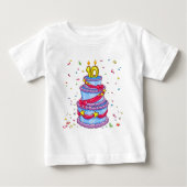 T-shirt Pour Bébé Gâteau d'anniversaire (Devant)