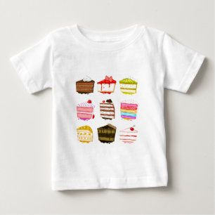 T-shirt Pour Bébé Gâteau d'anniversaire de gâteau mignon avec crème