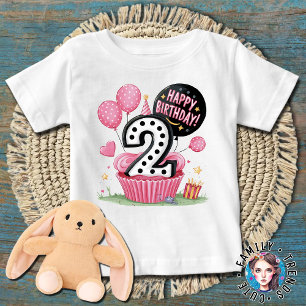 T-shirt Pour Bébé Gâteau pour le 2ème anniversaire