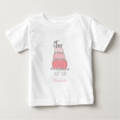 T-shirt Pour Bébé Gâteau Rose Fantaisiste Deux Fille 2ème Anniversai (Devant)