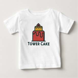 T-shirt Pour Bébé Gâteau Tour Mignonne Bébé Fine Jersey