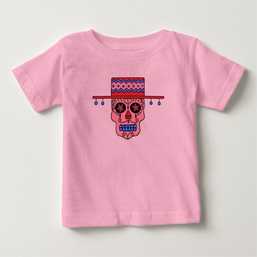 T-shirt Pour Bébé Gaucho Sugar Crâne (Devant)