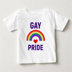 T-shirt Pour Bébé Gay pride  Coeur et arc-en-ciel