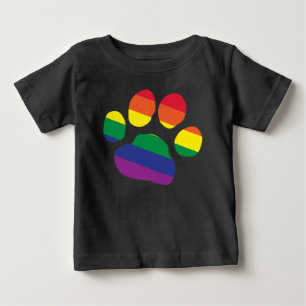 T-shirt Pour Bébé Gay-Pride-Paw-Print