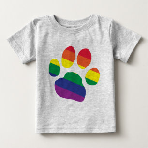 T-shirt Pour Bébé Gay-Pride-Paw-Print