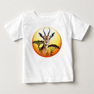 T-shirt Pour Bébé Gazelle Antelope africaine animal sauvage