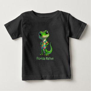 T-shirt Pour Bébé Gecko en chemise tropicale