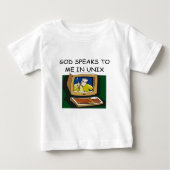 T-shirt Pour Bébé geek d'ordinateur d'unix (Devant)