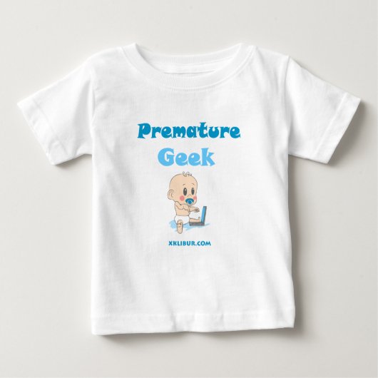 T-shirt Pour Bébé Geek prématuré (Devant)