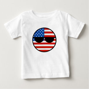 T-shirt Pour Bébé Geeky USA Country