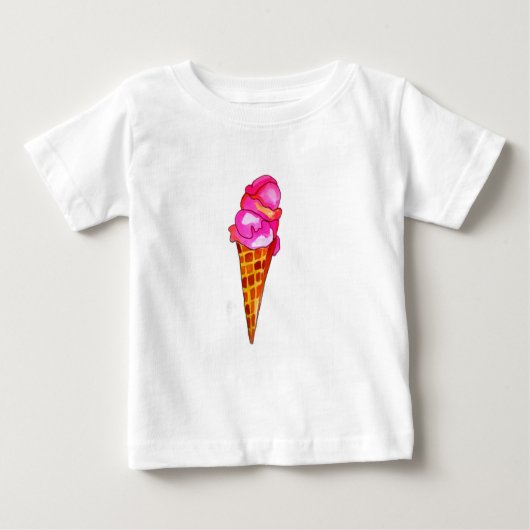 T-shirt Pour Bébé gelée de crème glacée art alimentaire mignon (Devant)