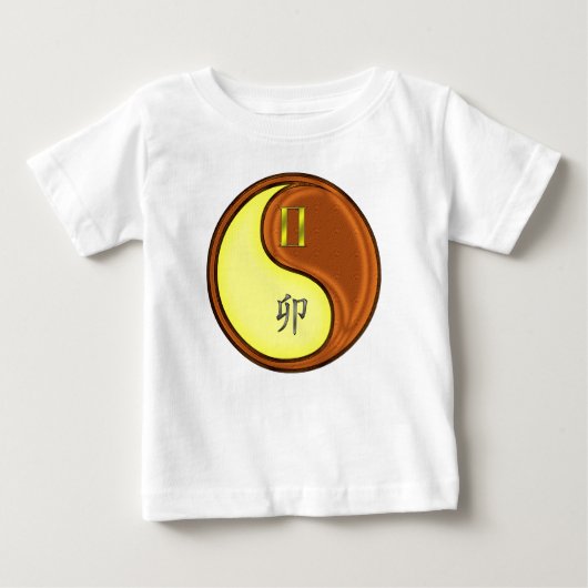 T-shirt Pour Bébé Gémeaux & Lapin de Bois (Devant)