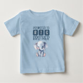 T-shirt Pour Bébé Gentil éléphant grand frère bleu (Devant)