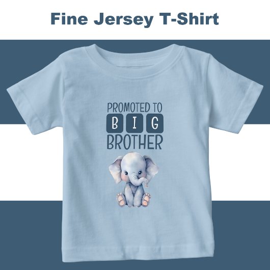 T-shirt Pour Bébé Gentil éléphant grand frère bleu